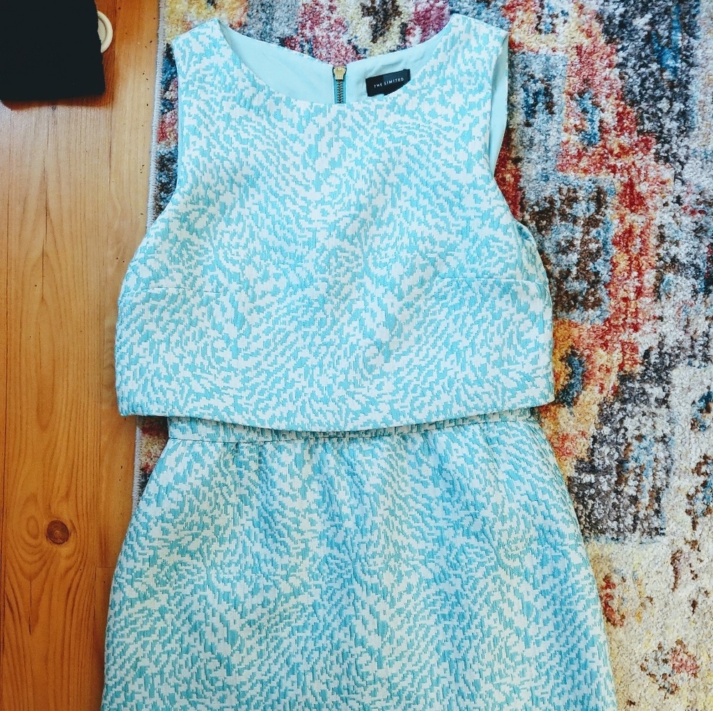 Women's size 4 teal & white limited dress